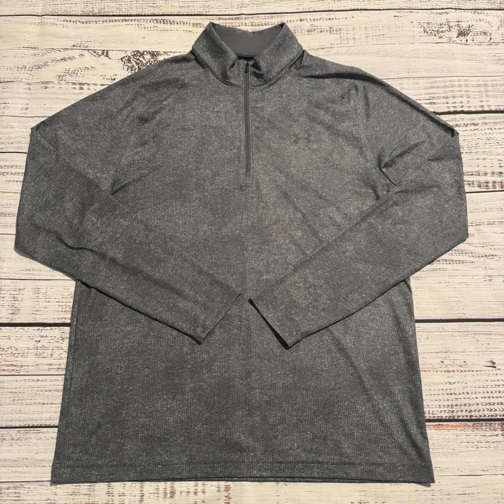 Under Armour 1/2 Half Zip Long Sleeve Gray Pullover Men's Size Medium‎